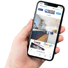 Iphone of website of Wise Builders contractors